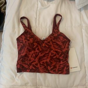 NWT Lululemon Red Printed Align Tank